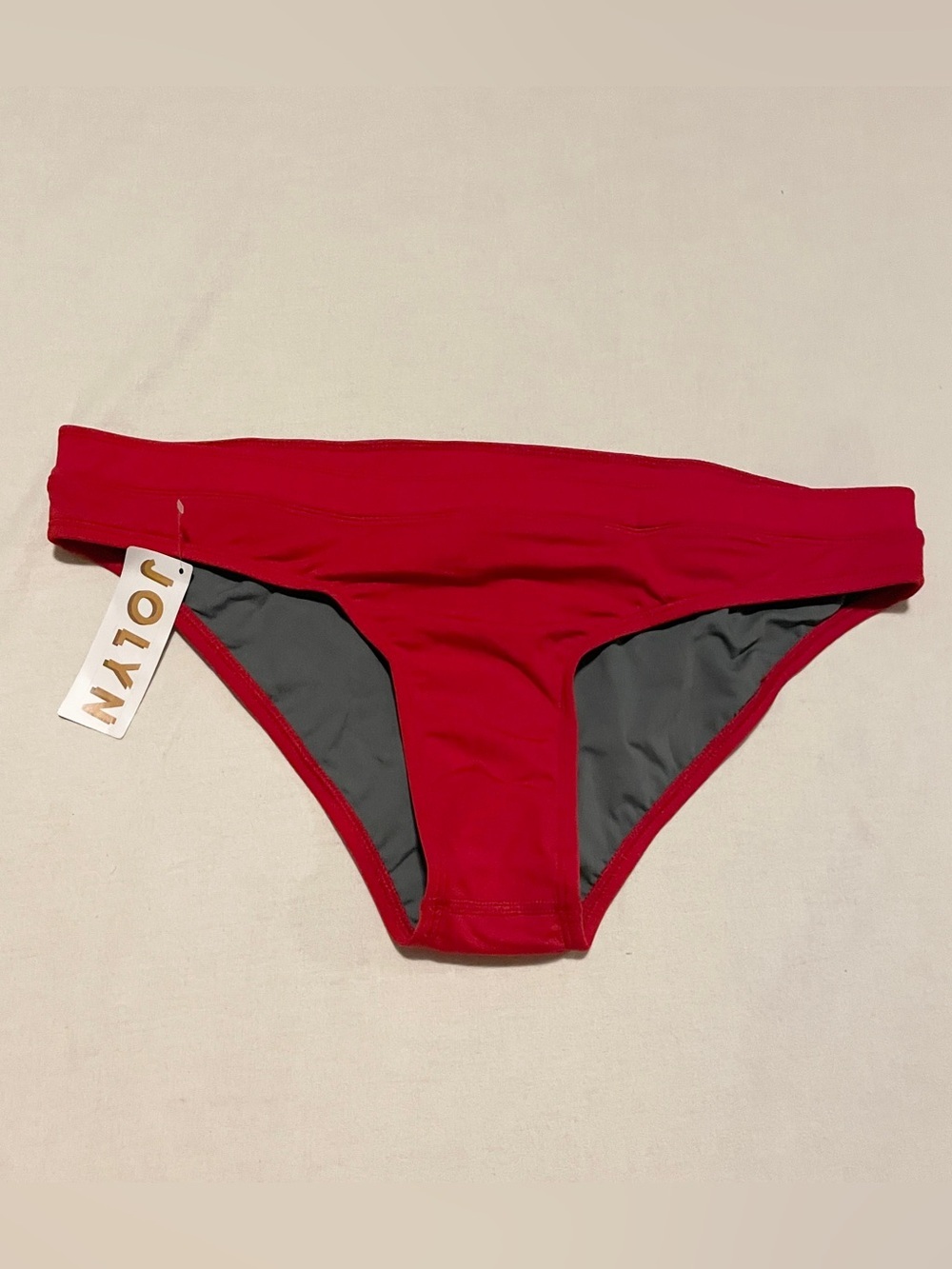 JOLYN Lifeguard Swim Bikini Bottom Red XL